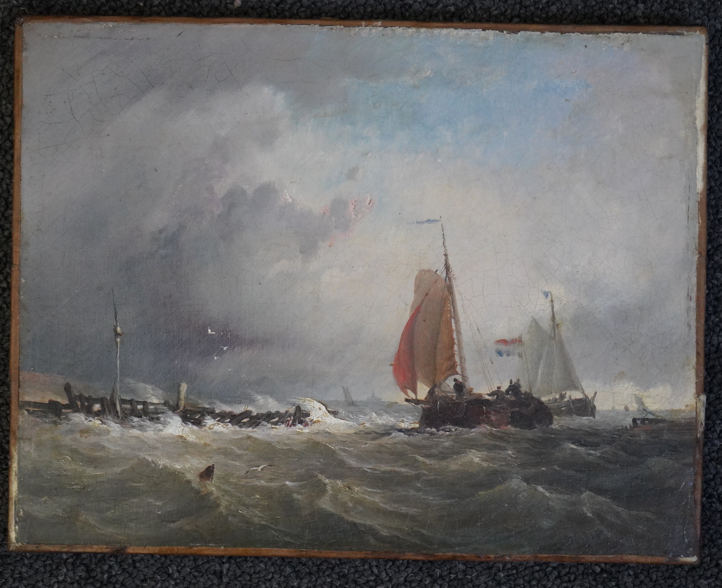 19th Century Canadian / Dutch School , 'St Lawrence', oil on canvas, 18 x 23.5cm